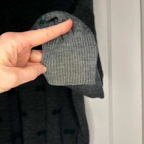 VTG Marshall Field Italian Wool Sweater Men 52 Large Gray Argyle Long Sleeve 80s - Picture 16 of 16